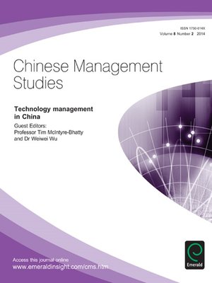 cover image of Chinese Management Studies, Volume 8, Issue 2